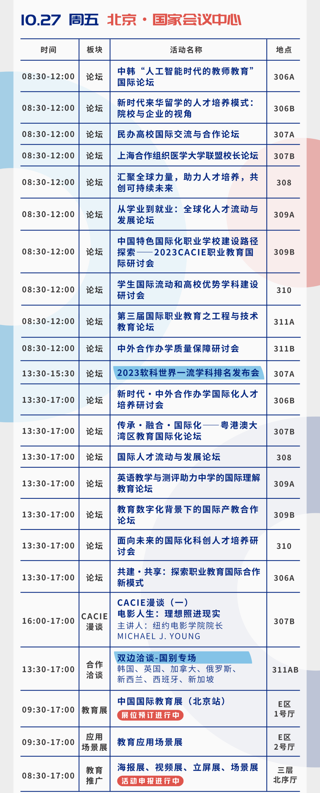 2023年中國國際教育年會暨展覽日程公布